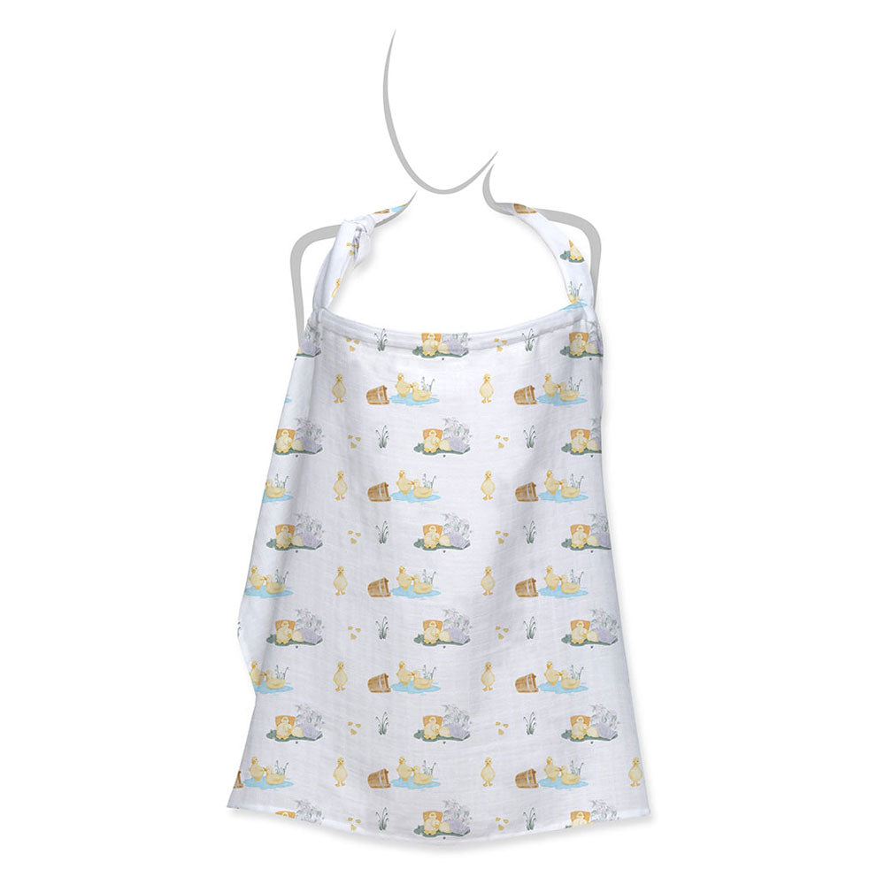 Muslin Breastfeeding Cover | Petits Caneton | Nursing Cover UK | 90x60 cm | Deux Lapins