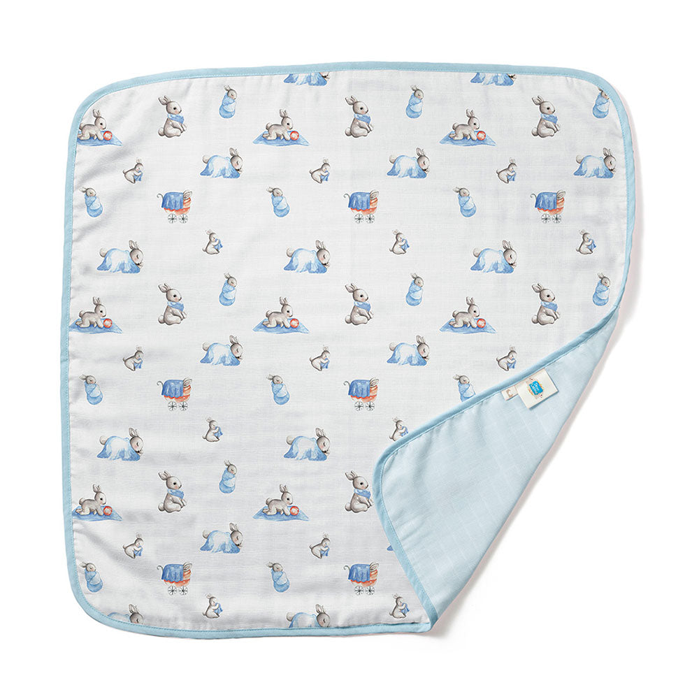 Double Layer Muslin Baby Blanket | Reversible | 0-12 Months | 65x65 cm | Deux Lapins UK | Bébé Lapin
