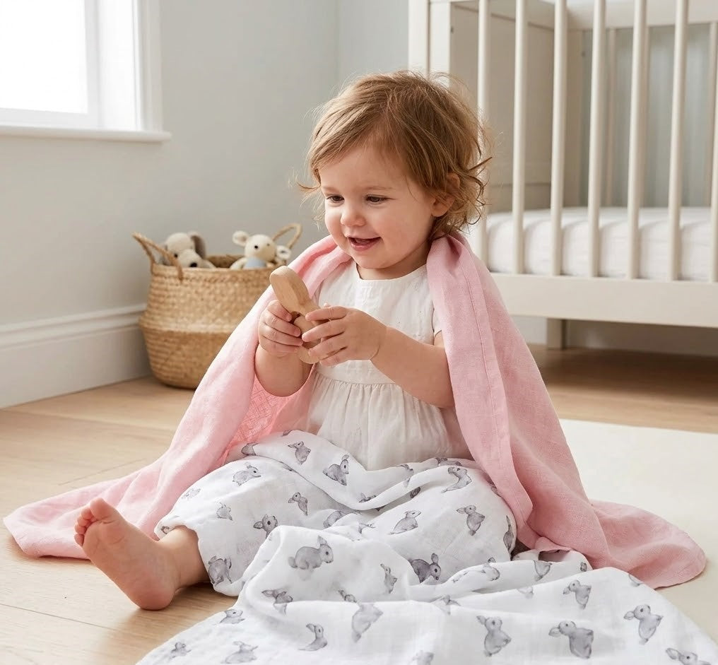 Muslin Swaddles | OEKO-TEX Certified | Deux Lapins UK | Iconique Lapin
