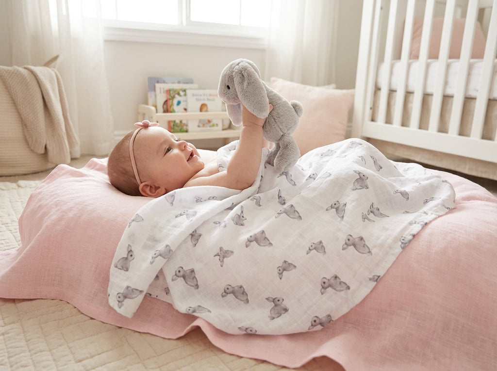 Muslin Swaddles | OEKO-TEX Certified | Deux Lapins UK | Iconique Lapin