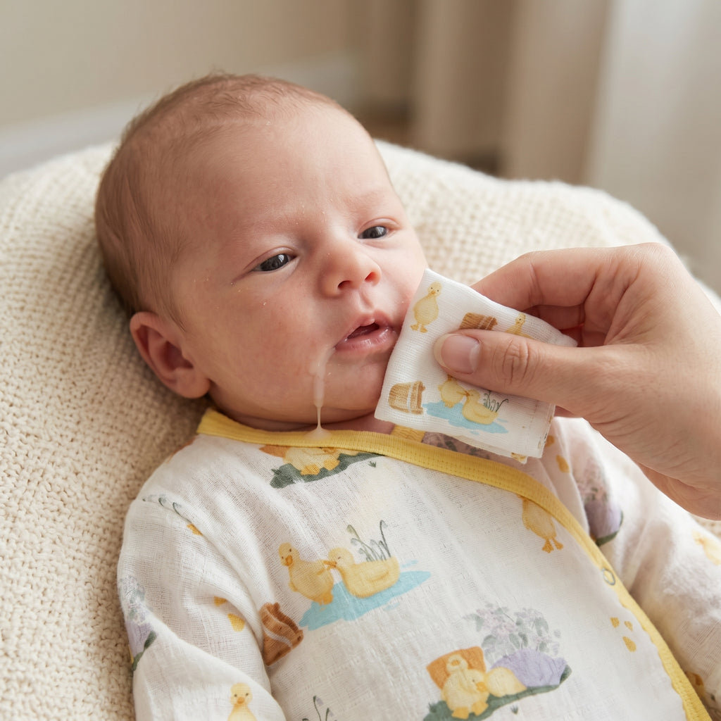 Small Muslin Squares | Pack of 5 | 20x20 cm | Baby Burp Cloths | Deux Lapins UK | Petits Caneton