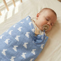 Muslin Swaddles | OEKO-TEX Certified | Deux Lapins UK | Mono Lapin Royal Blue