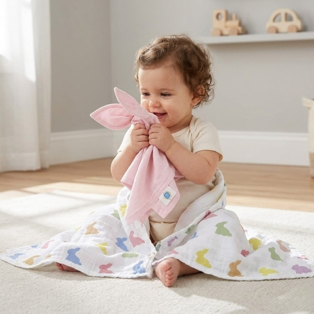Muslin Swaddles | OEKO-TEX Certified | Deux Lapins UK | Rainbow Lapin