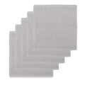 Small Muslin Squares | Pack of 5 | 20x20 cm | Baby Burp Cloths | Deux Lapins UK | Cotton Grey