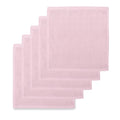 Small Muslin Squares | Pack of 5 | 20x20 cm | Baby Burp Cloths | Deux Lapins UK | Innocent Pink