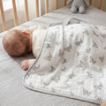Double Layer Muslin Baby Blanket | Reversible | 0-12 Months | 65x65 cm | Deux Lapins UK | Iconique Lapin