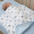 Double Layer Muslin Baby Blanket | Reversible | 0-12 Months | 65x65 cm | Deux Lapins UK | Bébé Lapin