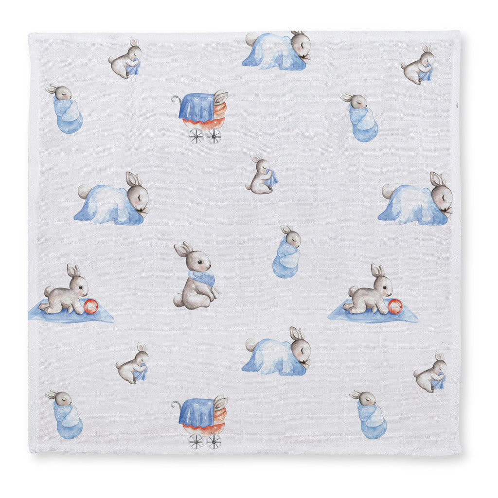 Muslin Burp Cloth | OEKO-TEX Cotton | 40x40 cm | Deux Lapins UK | Bébé Lapin