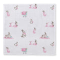 Muslin Burp Cloth | OEKO-TEX Cotton | 40x40 cm | Deux Lapins UK | Bébé Lapin Rose