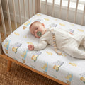 Muslin Fitted Cot Sheet | Petits Caneton | 70x140 cm | Deux Lapins UK