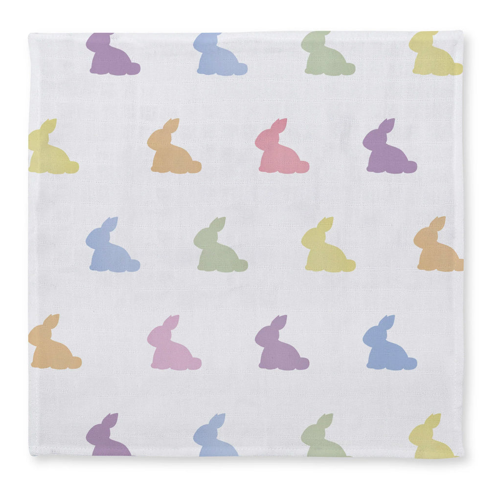 Muslin Burp Cloth | OEKO-TEX Cotton | 40x40 cm | Deux Lapins UK | Rainbow Lapin