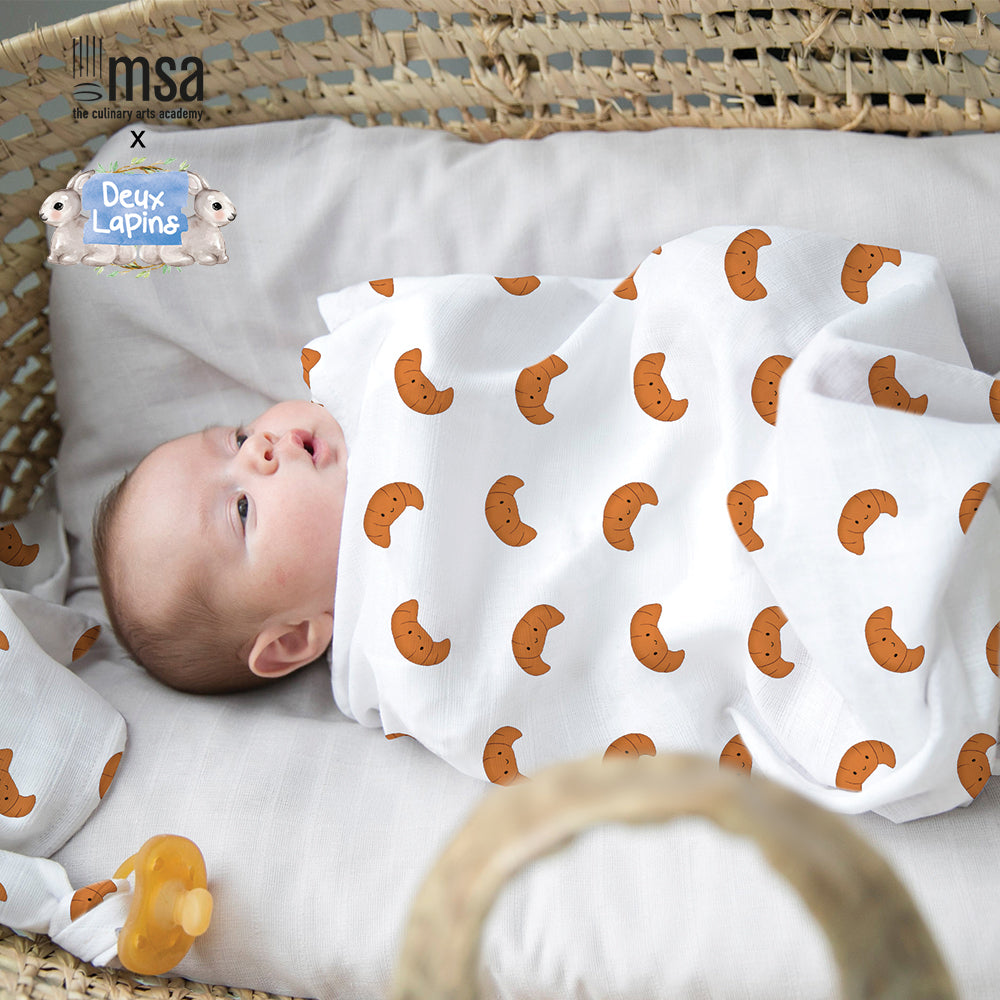 Muslin Swaddles | OEKO-TEX Certified | Deux Lapins UK | Le Croissant