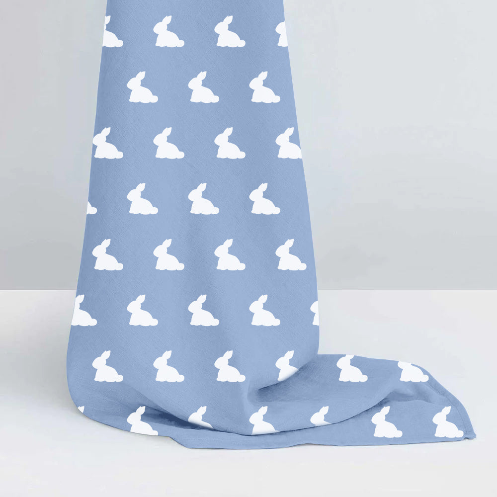 Muslin Swaddles | OEKO-TEX Certified | Deux Lapins UK | Mono Lapin Royal Blue
