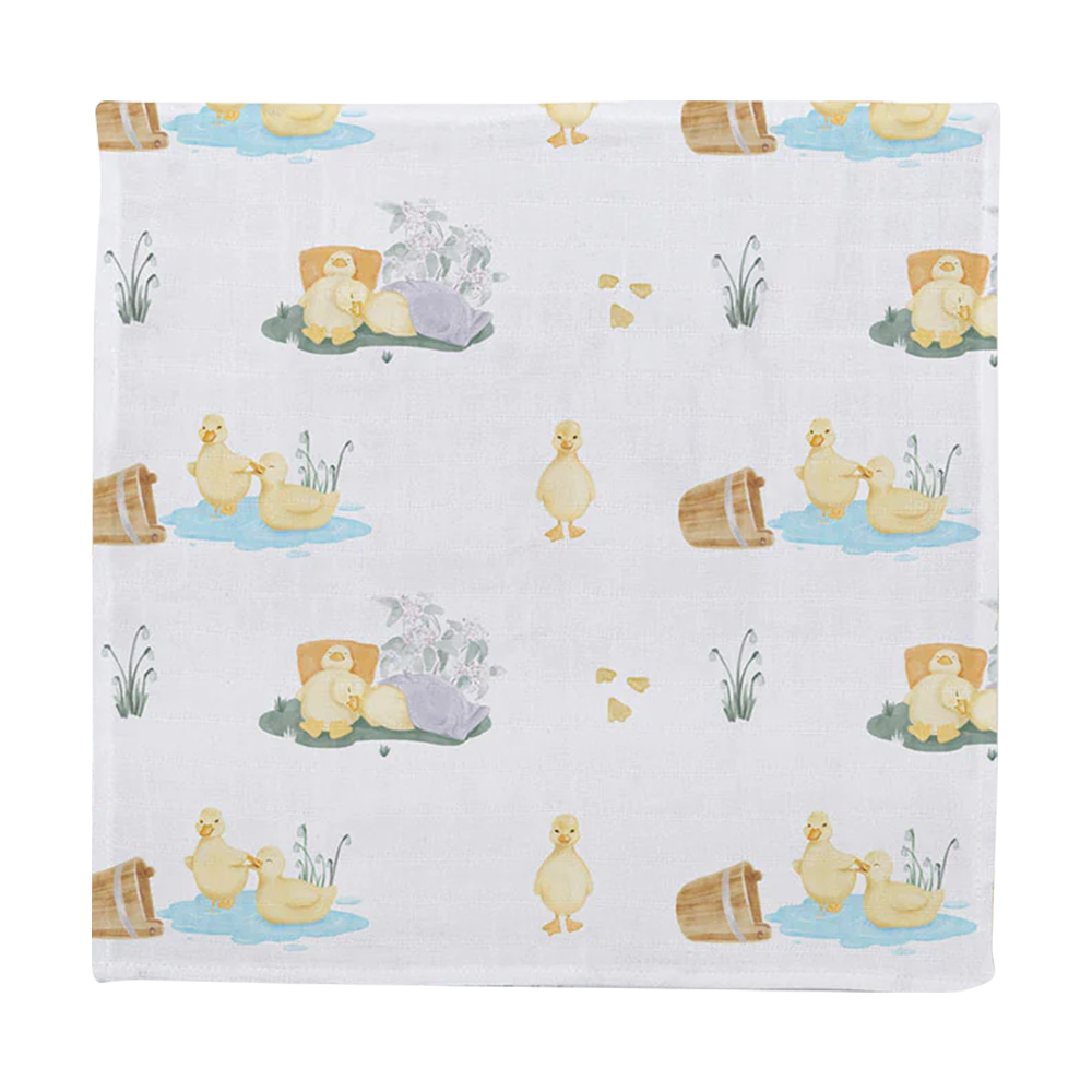 Muslin Burp Cloth | OEKO-TEX Cotton | 40x40 cm | Deux Lapins UK | Petits Caneton